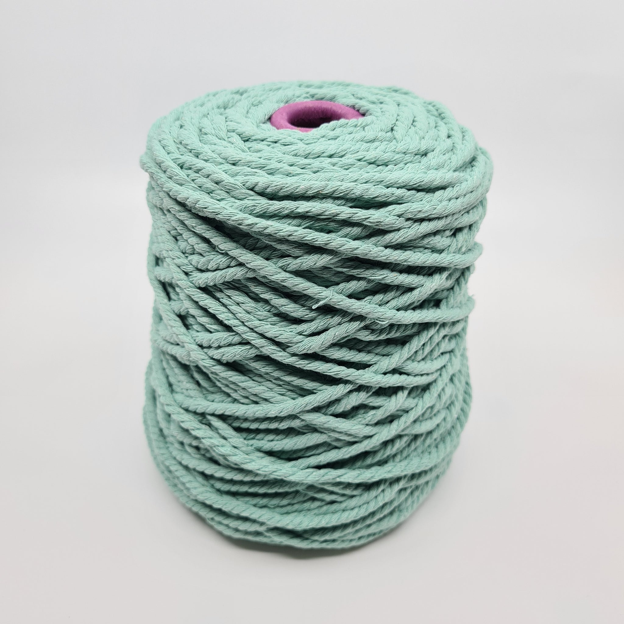 Light turquoise recycled macramé cord 4mm